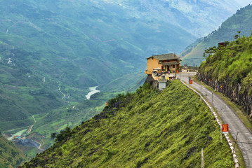  The beautiful landscape at view point during trip from Hanoi - Hoang Su Phi - Dong Van district to...