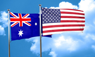 Australia flag, 3D rendering