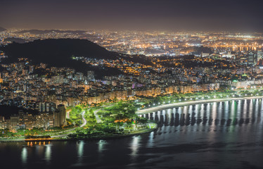 Fototapeta na wymiar Rio de Janeiro by night, Brazil