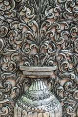 Thai pattern Silver stucco