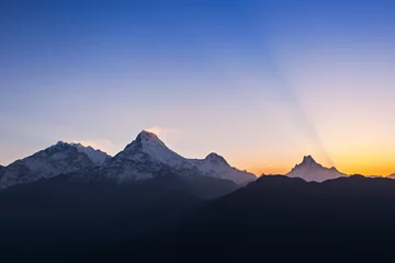 Keuken foto achterwand Dhaulagiri Surise in de Himalaya