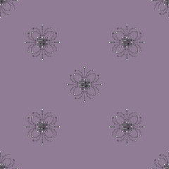 Seamless purple lillac floral wallpaper