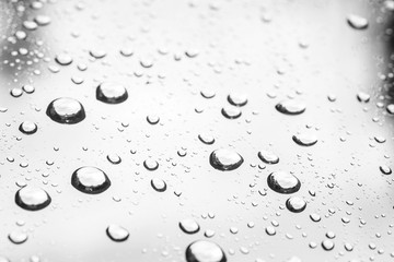 Abstract of water drops on glass background