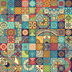 Fototapety  Ethnic floral seamless pattern