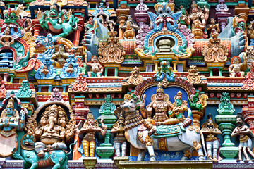 Obraz premium Relief świątyni Menakshi