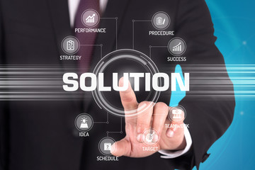 SOLUTION TECHNOLOGY COMMUNICATION TOUCHSCREEN FUTURISTIC CONCEPT