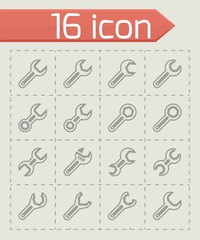Vector Settings wrench icon set