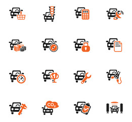 car service icon set