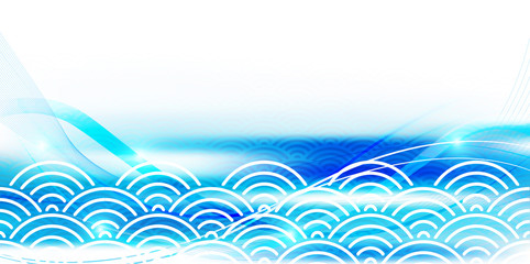 海　波　夏　背景