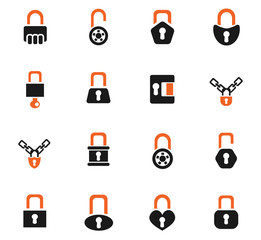 lock icons set