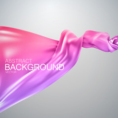 Pink silk fabric