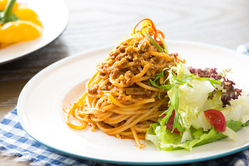 delicious food on table