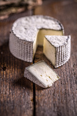 Sliced camembert cheese