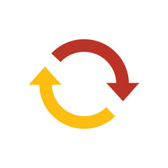 Refresh Icon  yellow and red color