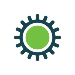 design Sun icon green