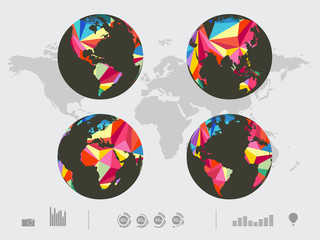 Vector illustration of color world
