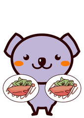 鴨肉のコンフィと動物シリーズ