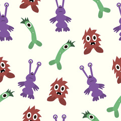 set of monsters in Flete muzzle funny children painted different pattern