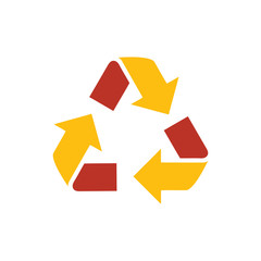 design Refresh Icon  yellow and red color
