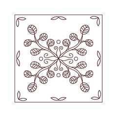 Abstract floral  pattern doodle   style. Decorative element