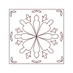 Abstract floral  pattern doodle   style. Decorative element