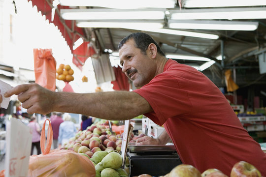 A market vendor