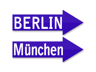 Berlin - München Pfeile