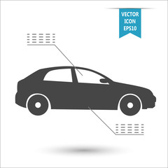 Car icon - vector illustration