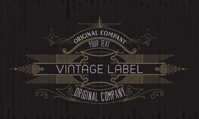 Vintage typographic label premium - vector