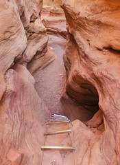 Red canyon in mountains of Eilat