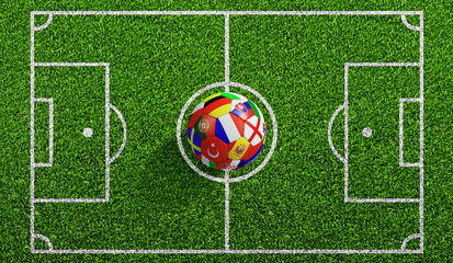 Fußball EM 2016 auf Spielfeld  © peterschreiber.media