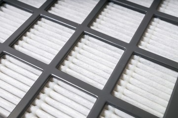 Closeup view on air filter. Filtration concept.