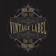 Vintage typographic label premium - vector
