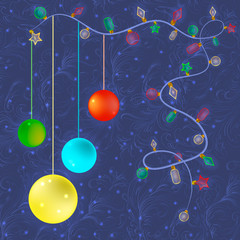 Christmas toys vector