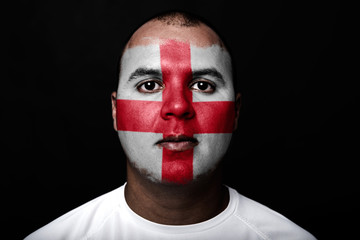 Man with England flag