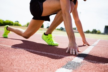 Athlete ready to run