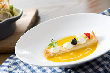 delicious food on table