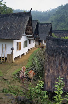 A traditional village at Kambung Naga on Java, Indonesia