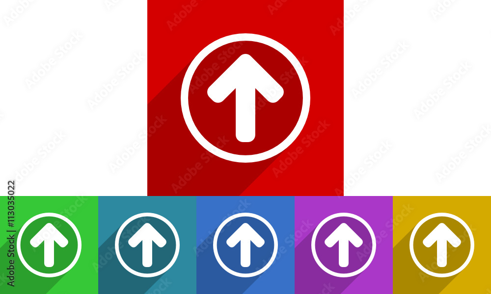 Aufkleber flat design arrow vector icon set