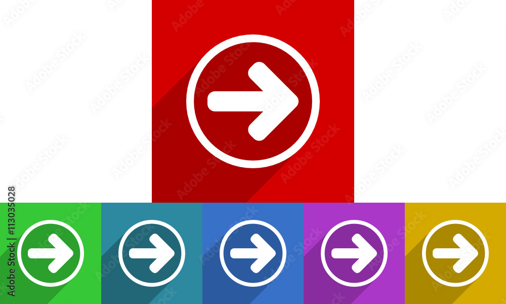 Poster Flat design arrow vector icon set