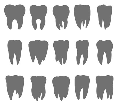 Silhouette Of The Teeth, Tooth Icon, Dental Icons, Teeth Signs, Teeth Design, Teeth Flat, Tooth Vector, Tooth Illustration, Tooth Symbol, Tooth Logotype, Tooth Shape