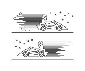 Cool line go kart symbol