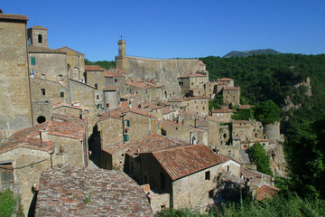 Toscana,Grosseto,il paese di Sorano.