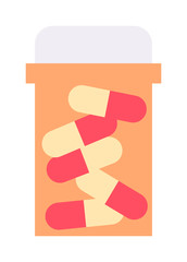 Pills isolated vector illustration.