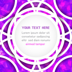 Abstract pink purple  geometric background with polygons and cir
