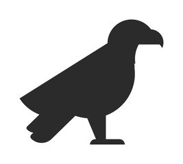 Bird black silhouette vector illustration.