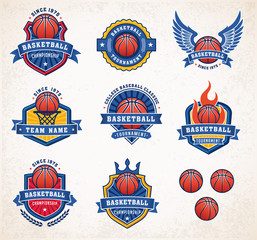 Naklejka premium Vector Basketball Logos 2