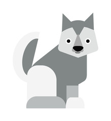 Eskimo dog vector illustration.