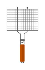 Grilling basket vector illustration.