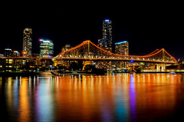 Fototapeta na wymiar BRISBANE, AUS - MAY 28 2016: Panoramic view of Brisbane Skyline